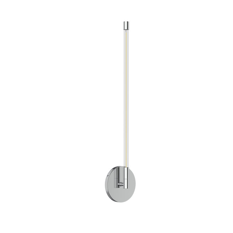 Motif Chrome LED Dimmable Cylinder Sconce 22.5"