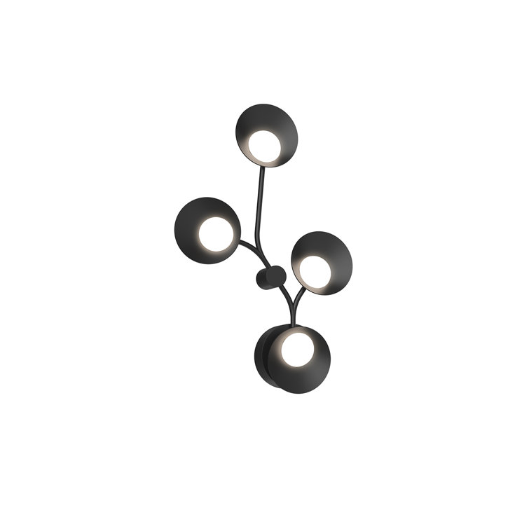 Rotaire Black Aluminum LED Dimmable Wallchiere