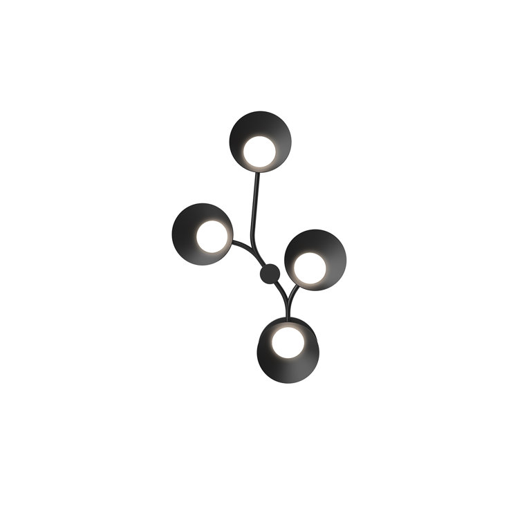 Rotaire Black Aluminum LED Dimmable Wallchiere