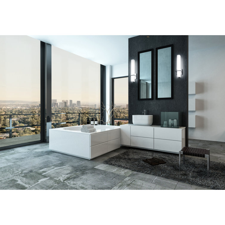 Nepal Black LED Dimmable Wall Sconce, 18" Height