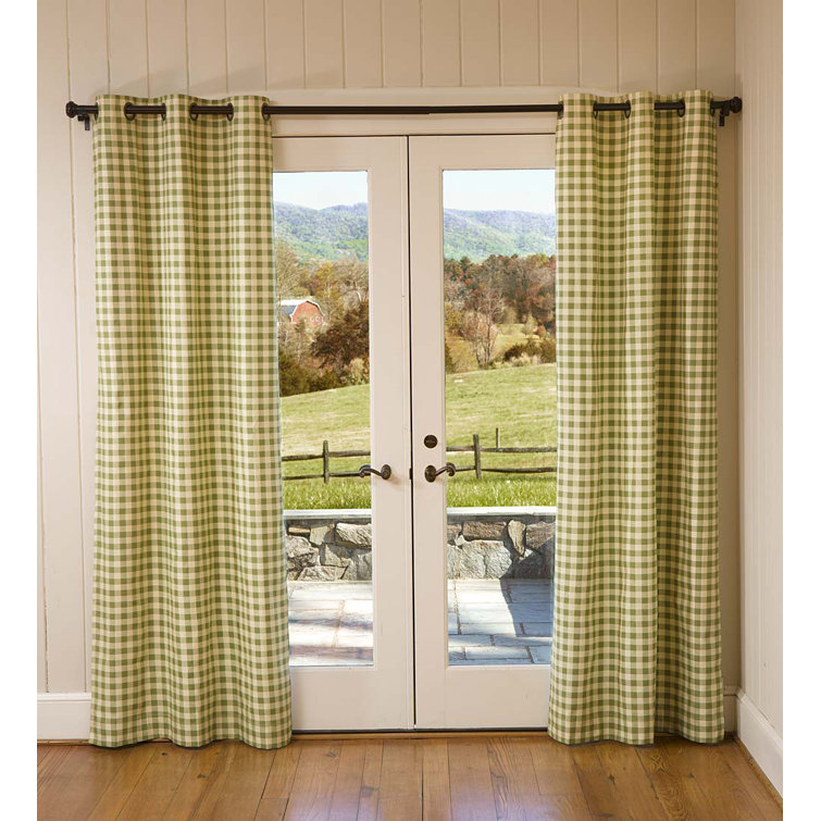 Wheat Cotton Room-Darkening Grommet Panel Pair for Windows