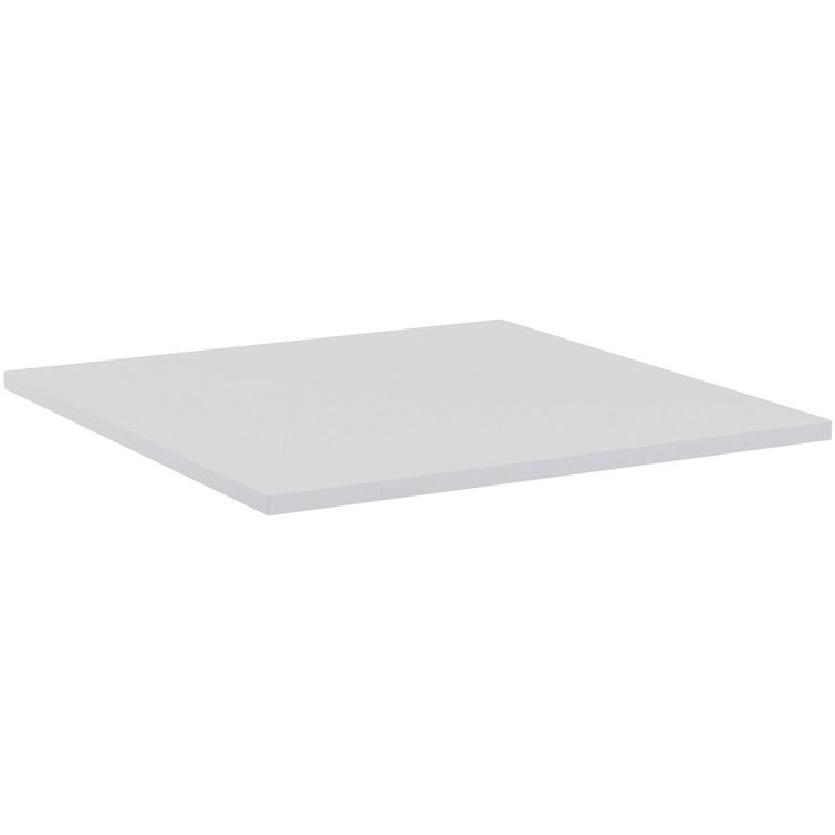 Light Gray Laminate Square Table Top with Black Base