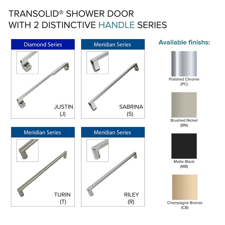 Eden 60" x 80" Brushed Stainless Frameless Sliding Shower Door