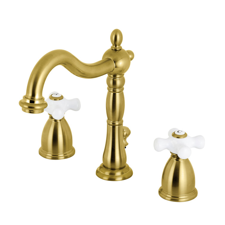 Heritage 8-Inch Polished Nickel Widespread Bathroom Faucet