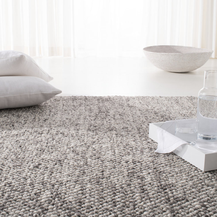 Handmade Melange Stripe Wool Viscose Cotton 8' x 10' Rug