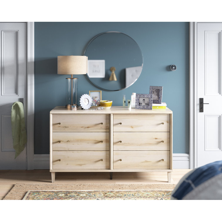 Pacific Maple 6-Drawer Double Horizontal Dresser