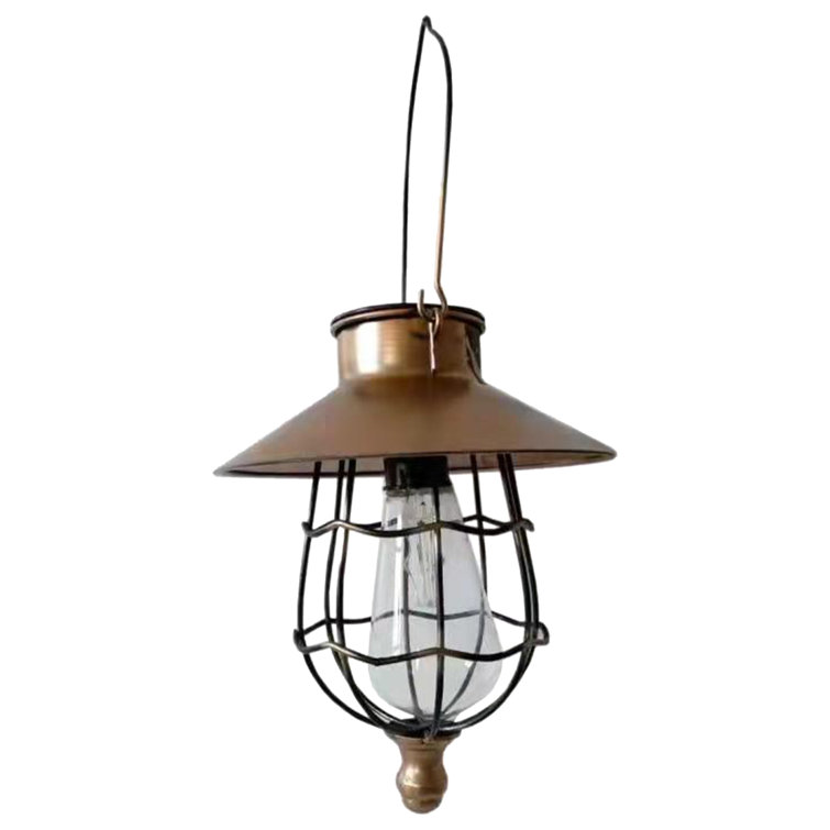 9" Bronze Vintage LED Indoor/Outdoor Hanging Lantern