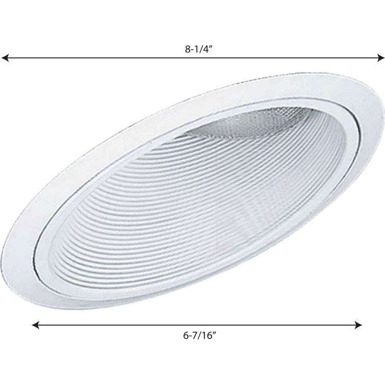 White Aluminum 8.25" Recessed Ceiling Light Trim