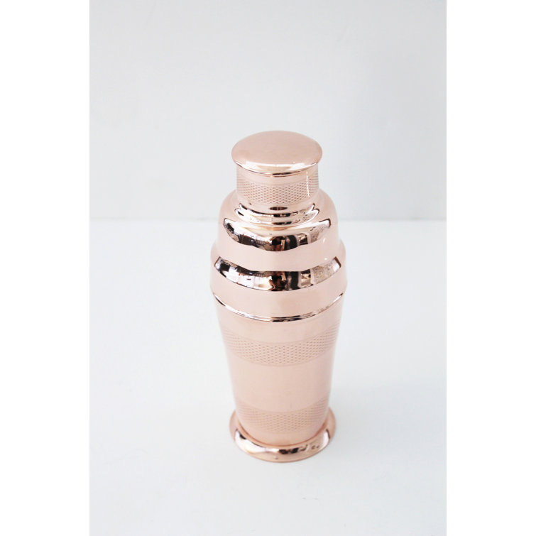 Vintage-Inspired Copper and Brass Cocktail Shaker