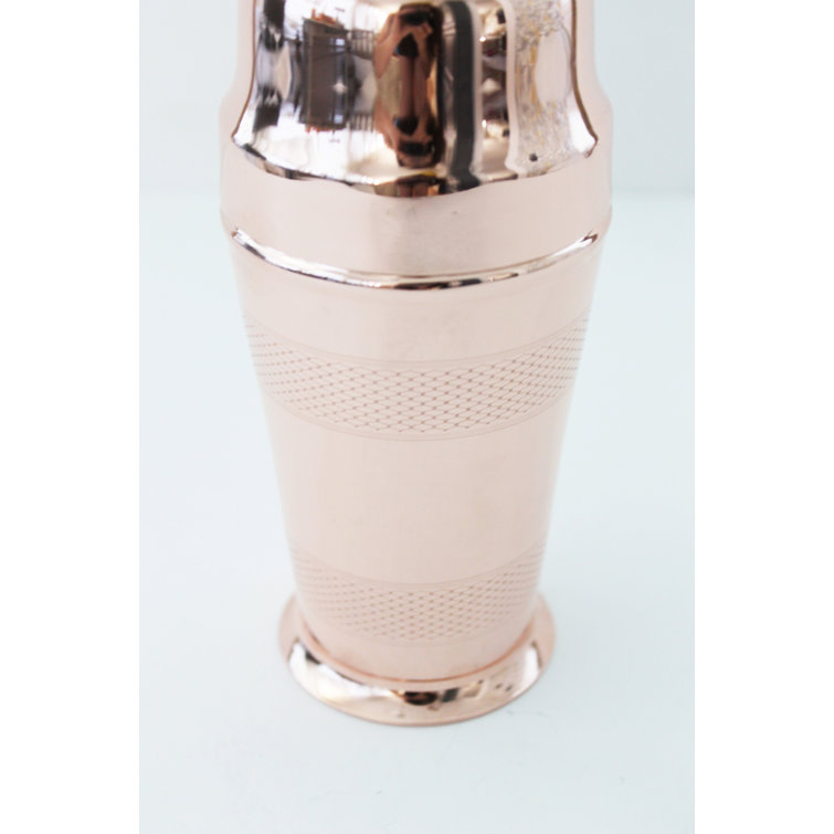 Vintage-Inspired Copper and Brass Cocktail Shaker
