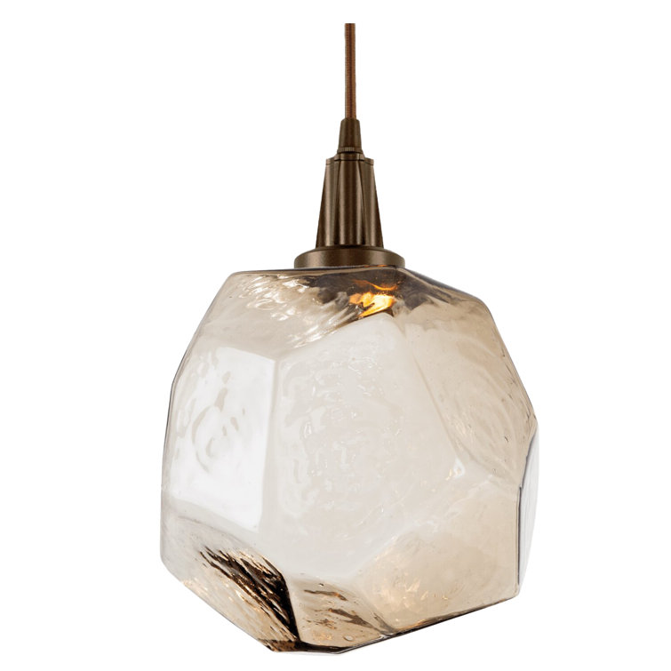 Bronze Geometric Glass LED Pendant Light