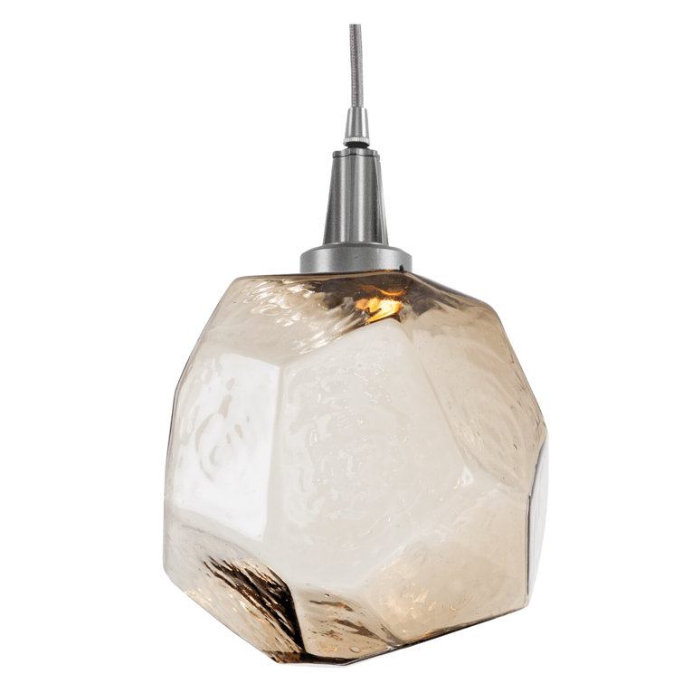 Bronze Geometric Glass LED Pendant Light
