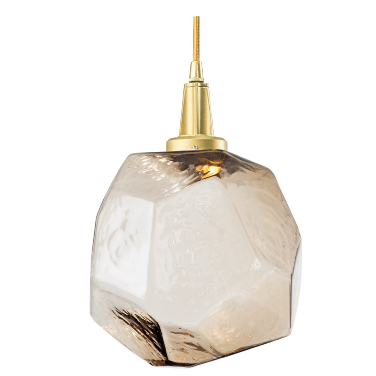 Bronze Geometric Glass LED Pendant Light