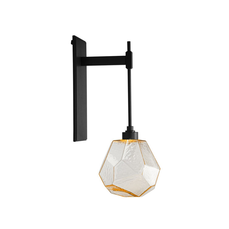 Gem Tempo 17.9" Matte Black & Bronze Dimmable LED Wall Sconce
