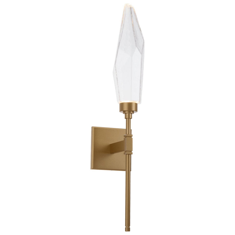 Belvedere Artisan Gold & Black LED Wall Sconce with Handcrafted Glass