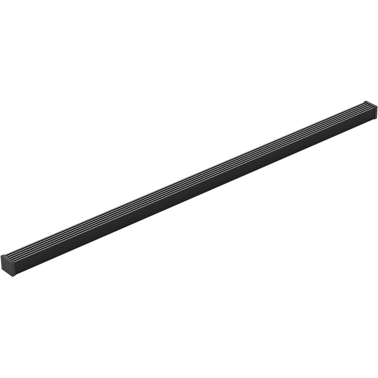 Matte Black 2-1/2" x 48" Linear Shower Drain Grate