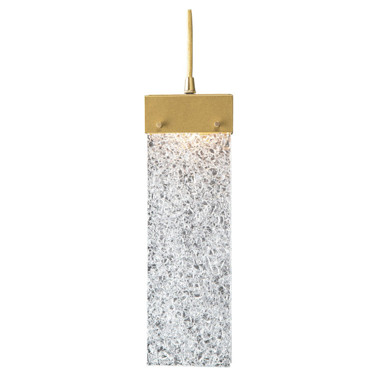 Gilded Brass and Glass Mini LED Pendant Light