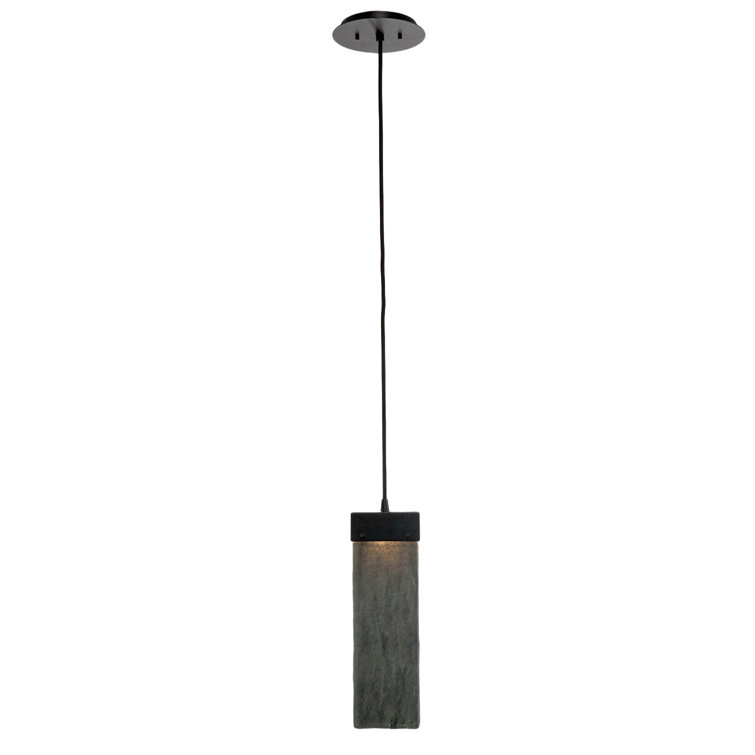 Parallel Modern Matte Black Smoke Granite LED Pendant Light