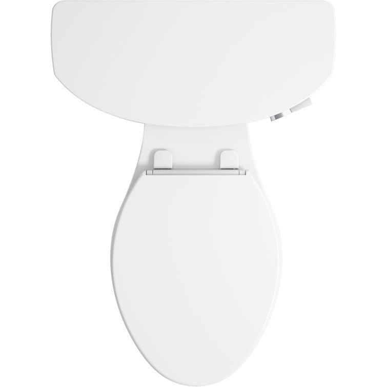 White Two-Piece Elongated High Efficiency Toilet