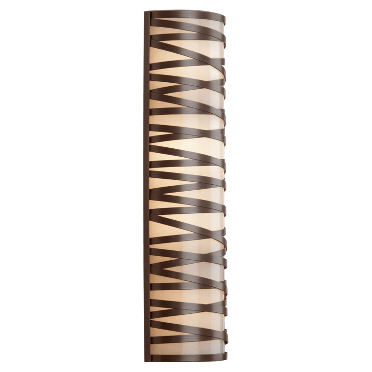 Tempest Spiral Bronze Dimmable Cylinder Sconce 24"
