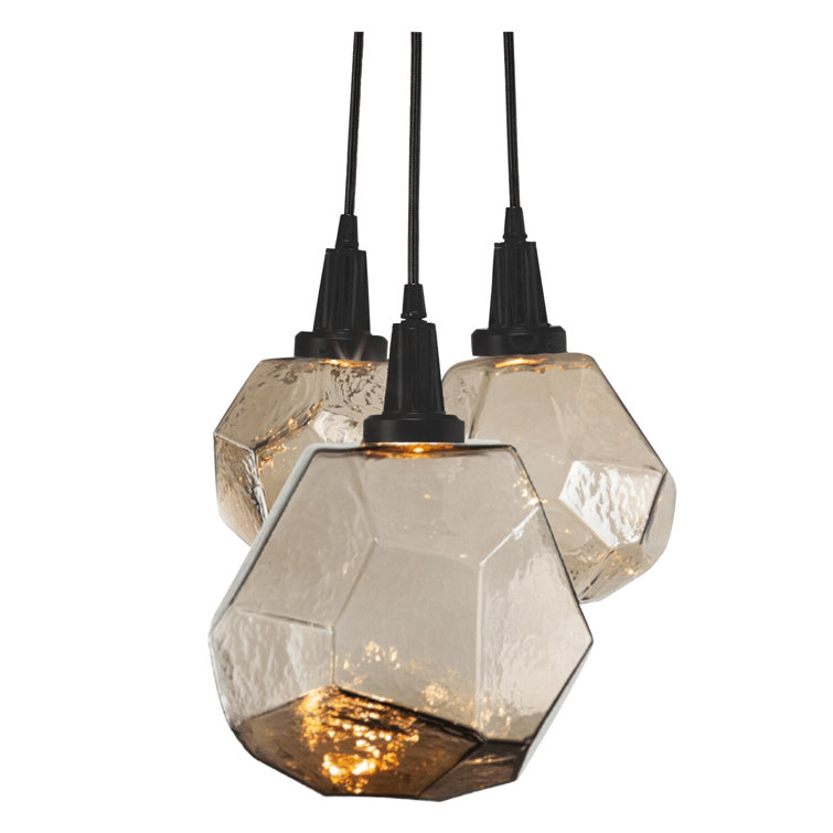 Bronze and Matte Black LED Cluster Pendant Light