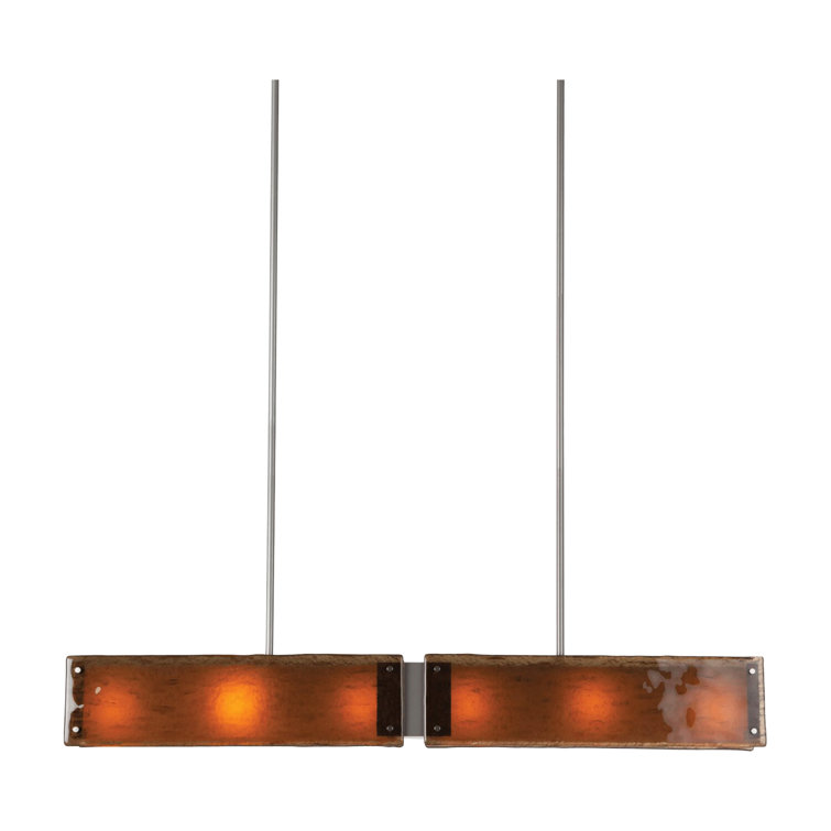 Matte Black Textured Glass Island Pendant with LED and Incandescent Options