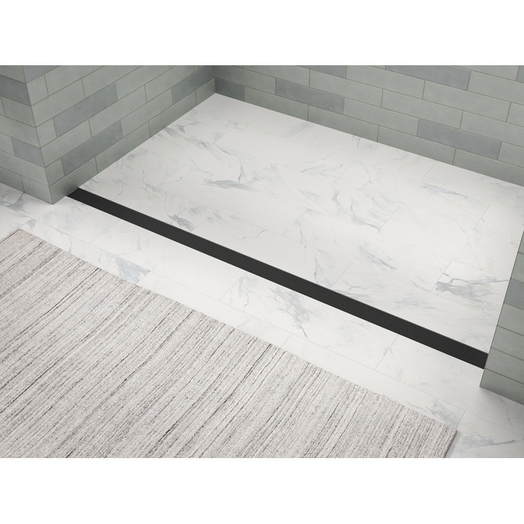 Matte Black Scratch-Resistant Linear Shower Drain