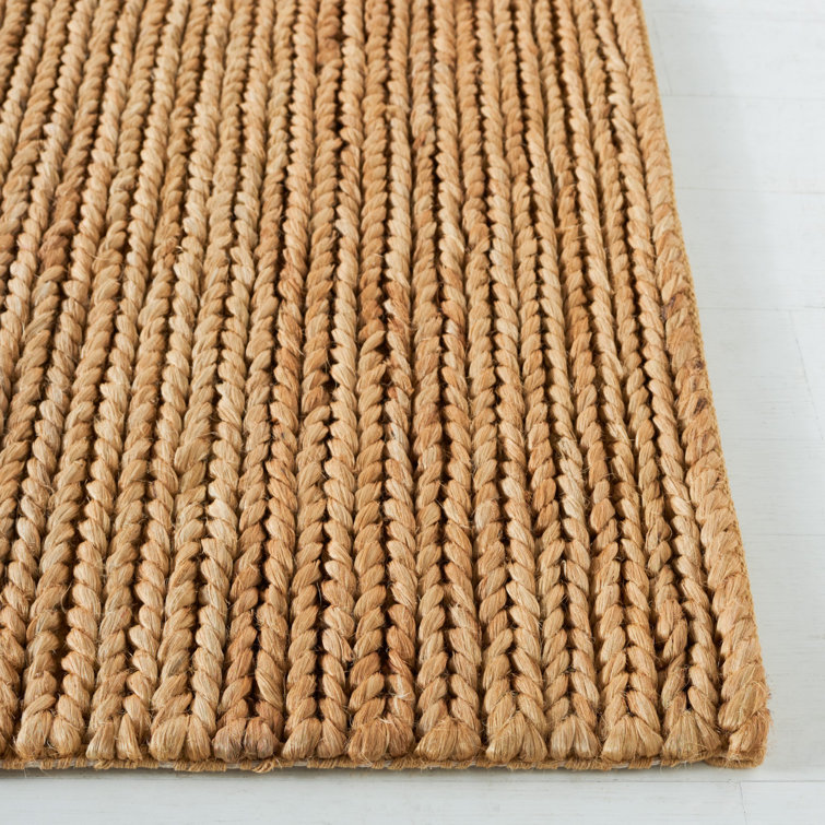 Wheat Hand-Knotted Cotton and Jute 4' x 6' Rug