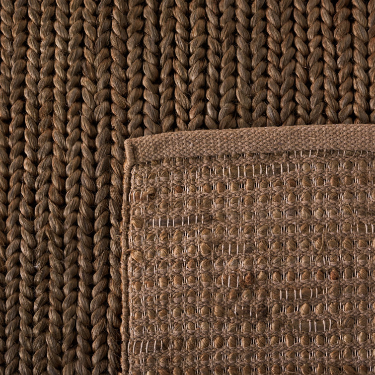 Hand-Knotted Jute-Cotton Blend 6' x 9' Rectangular Area Rug