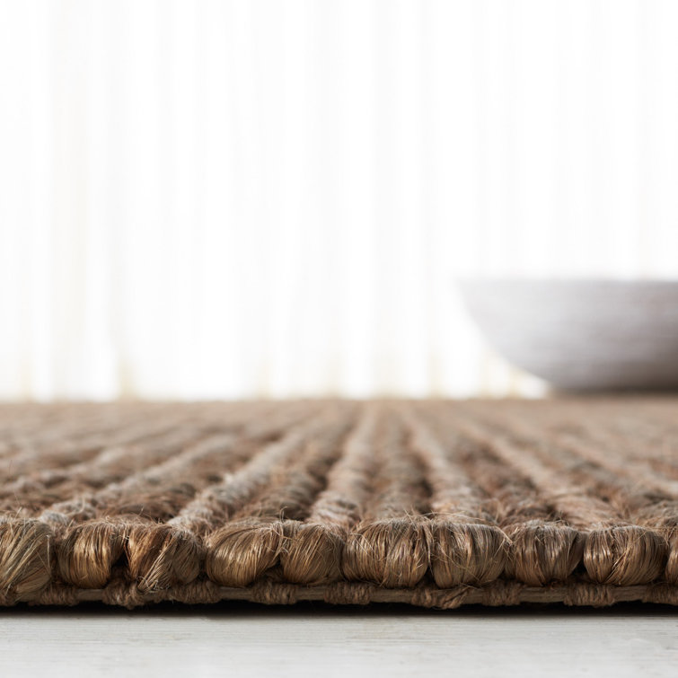 Hand-Knotted Walnut Cotton 8' x 10' Area Rug