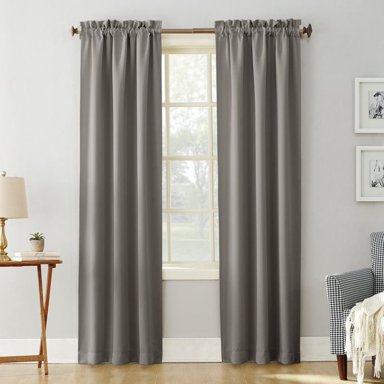 Gray Thermal Blackout Rod Pocket Curtain Panel
