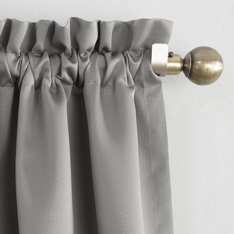 Gray Thermal Blackout Rod Pocket Curtain Panel