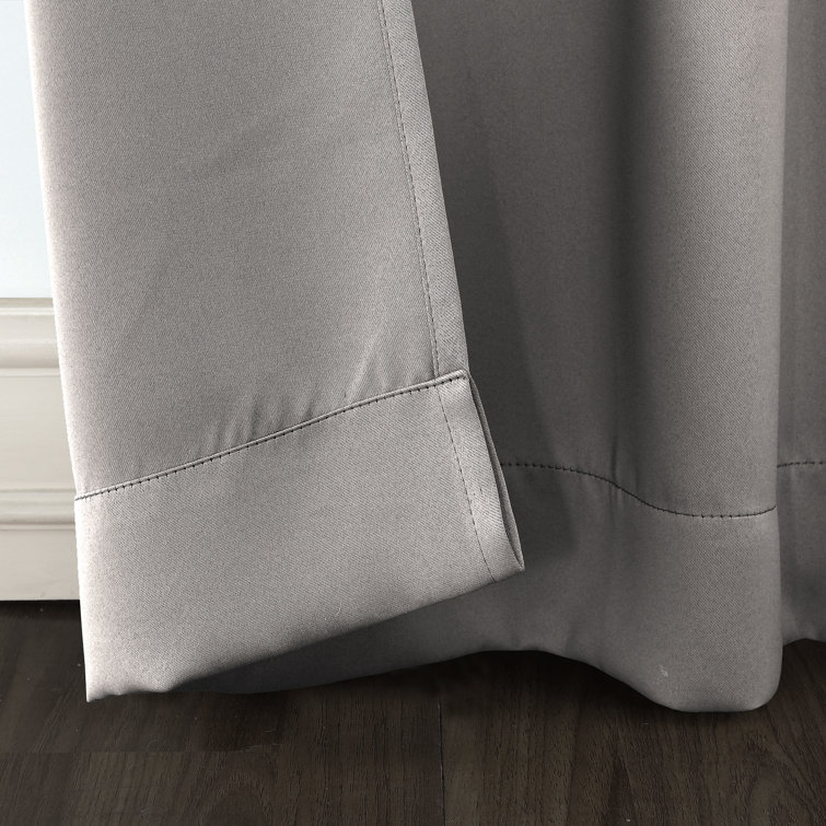 Gray Thermal Blackout Rod Pocket Curtain Panel