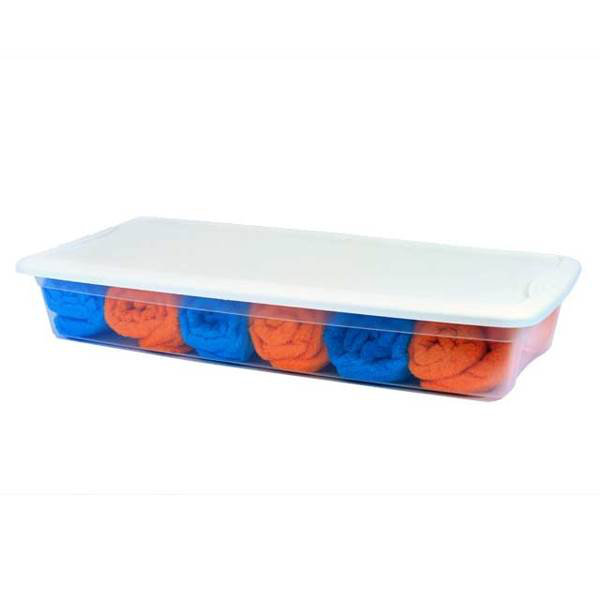 ClearView 41-Quart Kids' Underbed Plastic Storage Box with Lid, 12-Pack