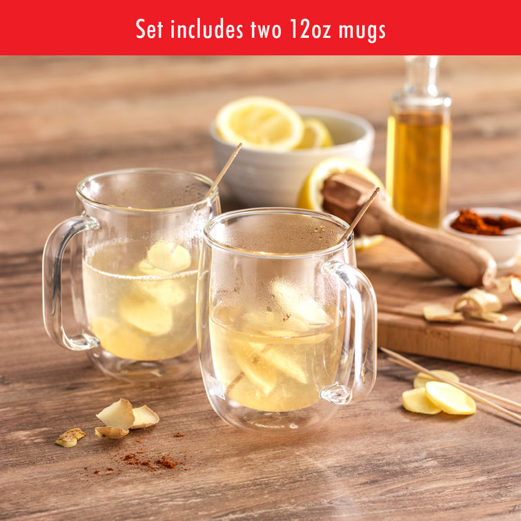 Clear Double-Wall Glass 8-Piece Mug Set