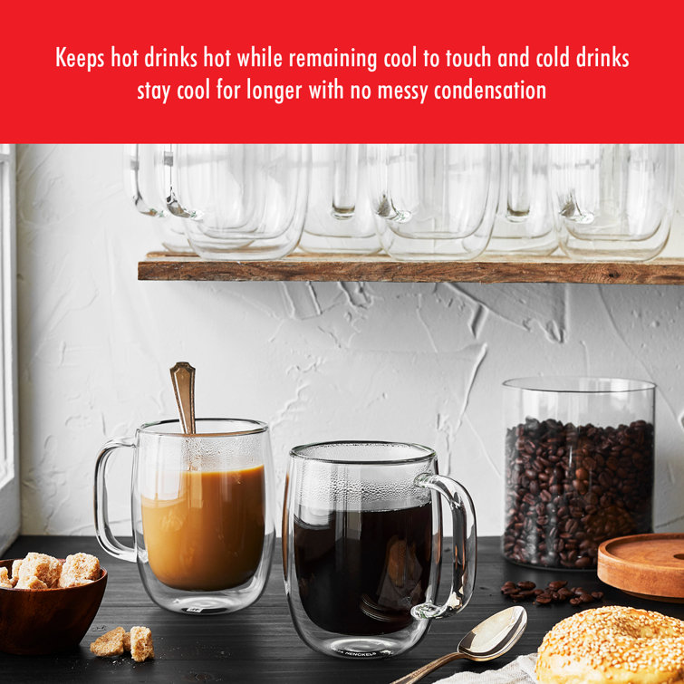 Clear Double-Wall Glass 8-Piece Mug Set