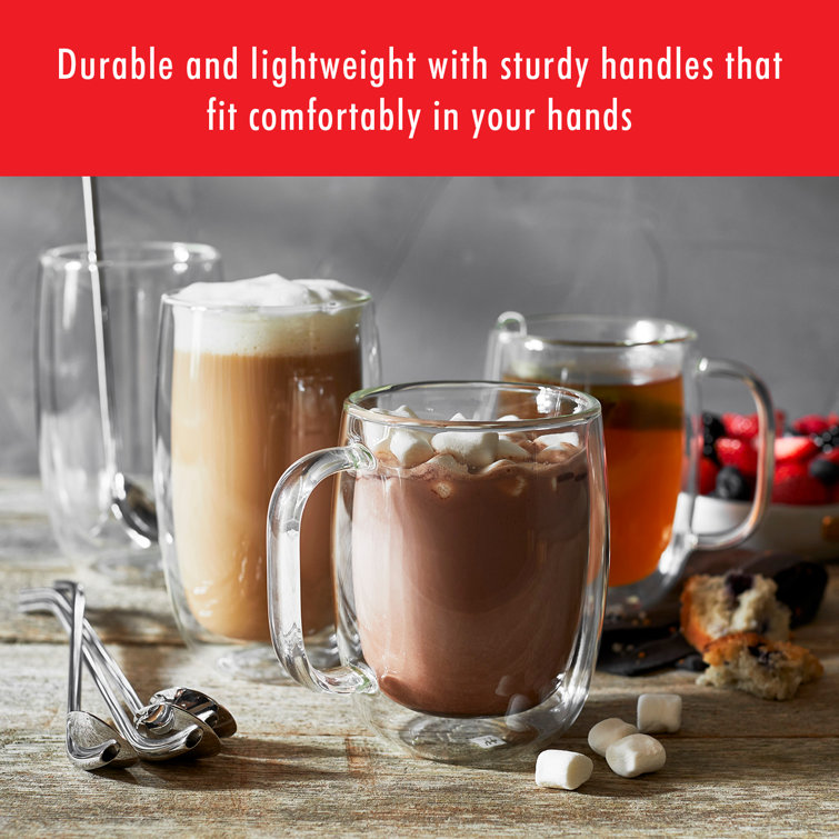 Clear Double-Wall Glass 8-Piece Mug Set