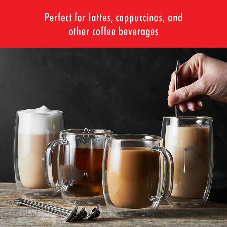 Clear Double-Wall Glass 8-Piece Mug Set