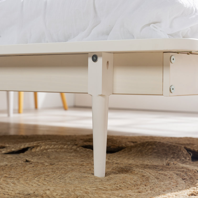Elegant Queen Pine Spindle Bed with Headboard and Storage Drawer