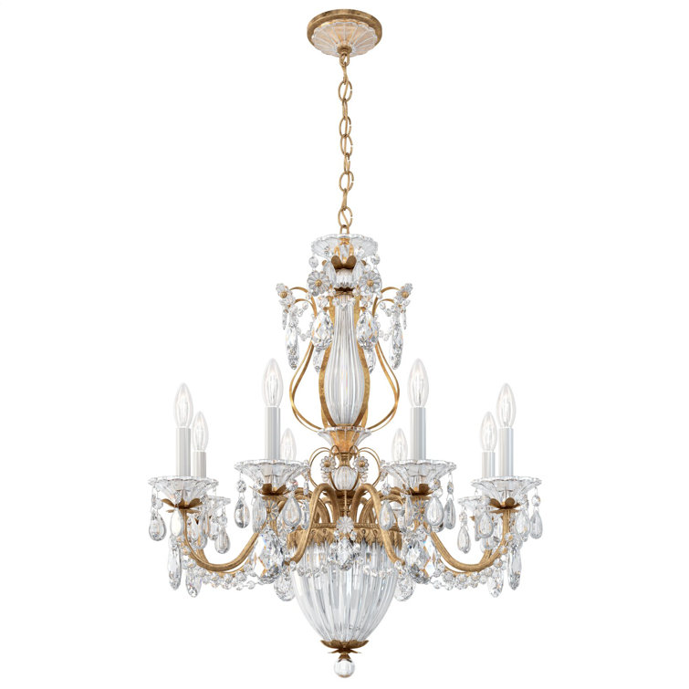 Bagatelle French Gold 11-Light Chandelier with Clear Heritage Crystal