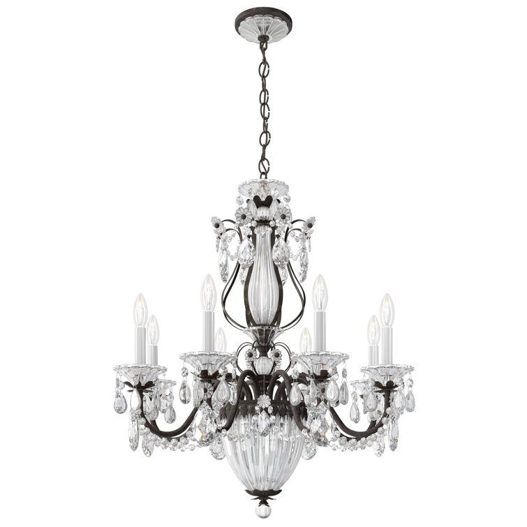 Heirloom Bronze and Clear Crystal 11-Light Chandelier