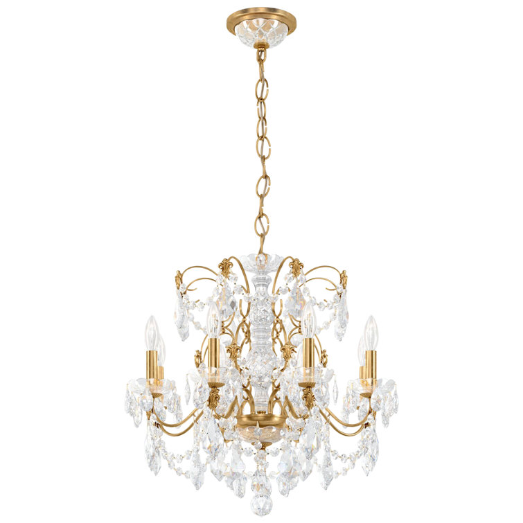 Heirloom Gold 8-Light Crystal Chandelier with Clear Heritage Crystals
