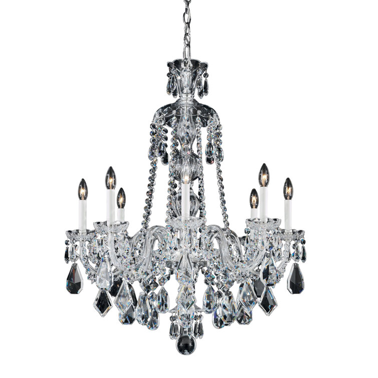 Hamilton 28'' Jet Black and Crystal Traditional Chandelier