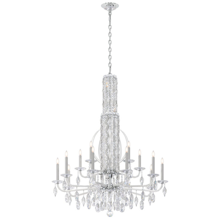 Sarella 17-Light Stainless Steel Chandelier with Clear Heritage Crystal