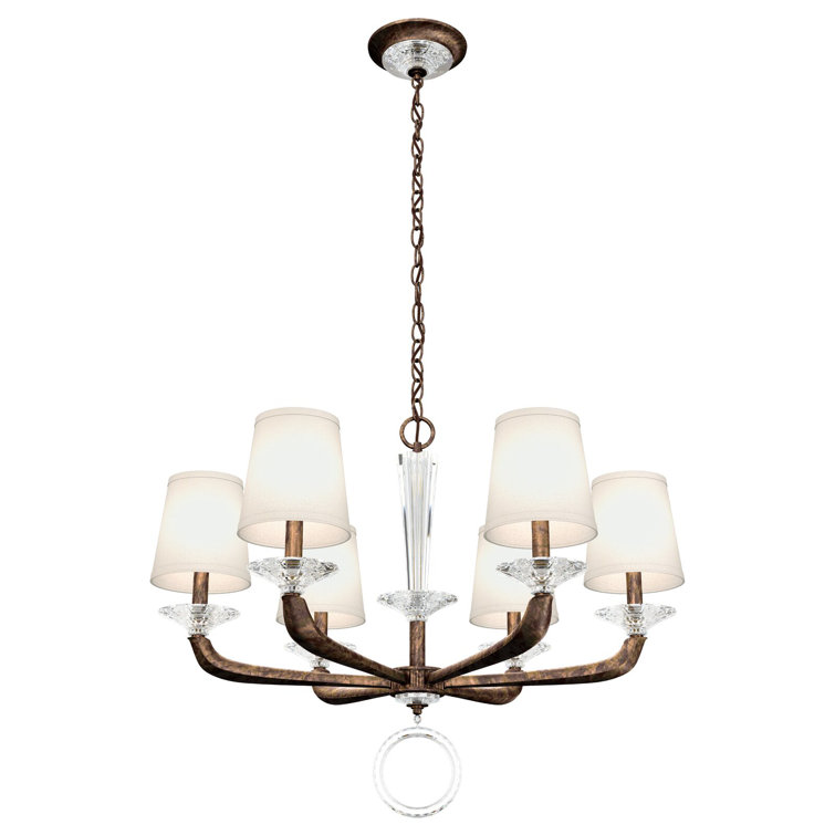 Heirloom Bronze Emilea 6-Light Traditional Crystal Chandelier