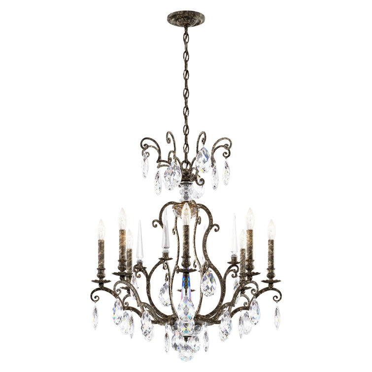 Heirloom Bronze 8-Light Crystal Candle Chandelier