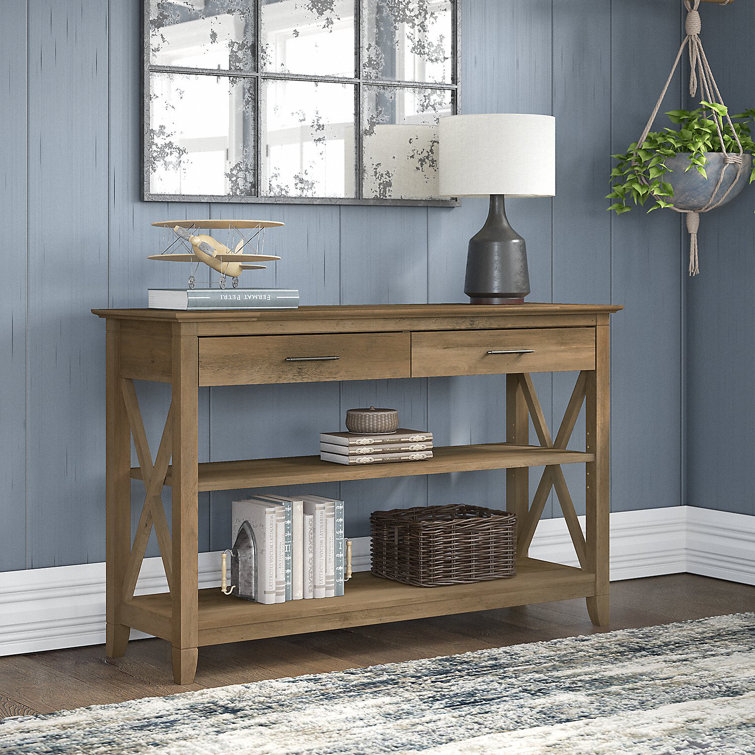 Key West 46.9" Reclaimed Pine Engineered Wood Console Table with Storage