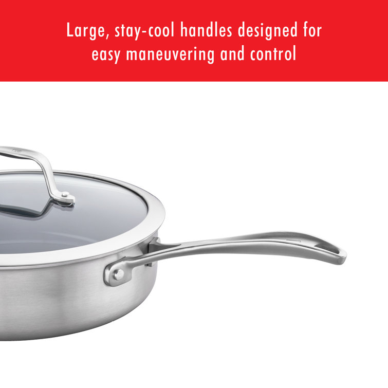 10-Piece Stainless Steel Ceramic Nonstick Cookware Set