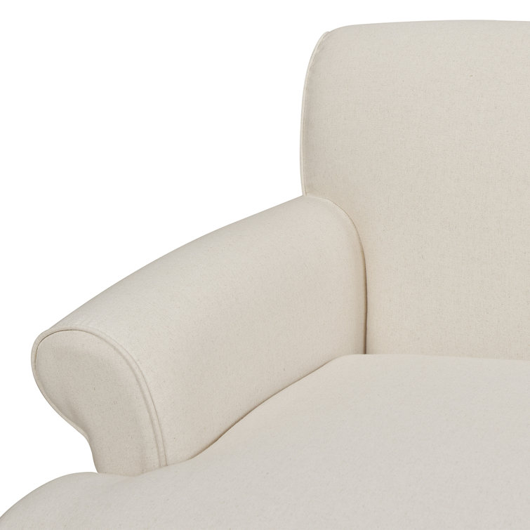 Alana Light Beige Linen Upholstered Lawson Sofa with Removable Cushions