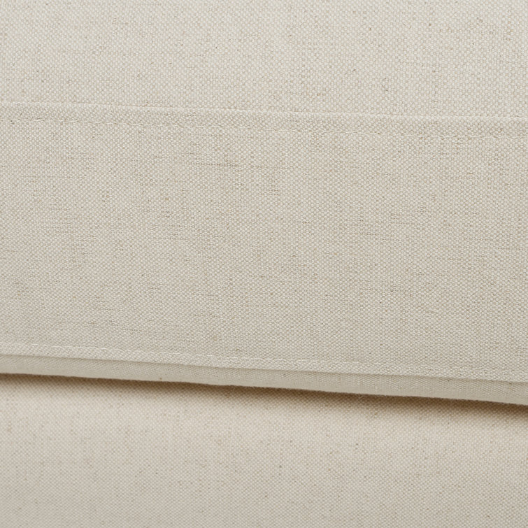 Alana Light Beige Linen Upholstered Lawson Sofa with Removable Cushions